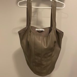 Abercrombie and fitch, S, cropped leather top